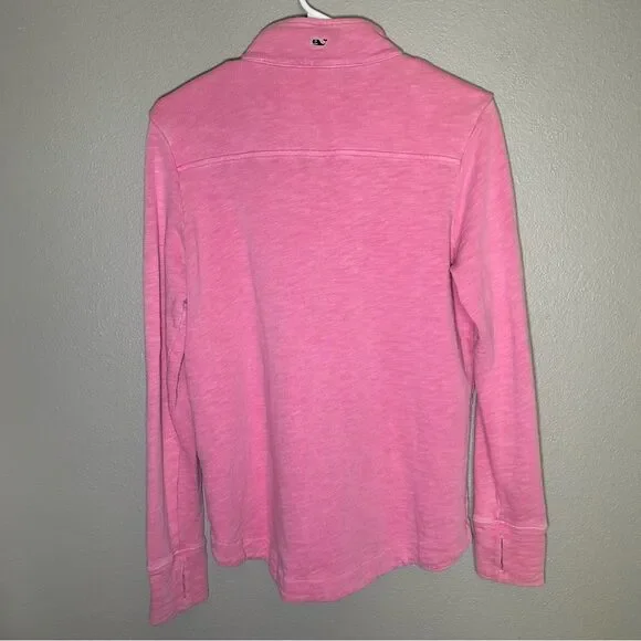 Vineyard Vines Pink Quarter Zip Cotton Pullover Sweater Women's size XS - Picture 6 of 10
